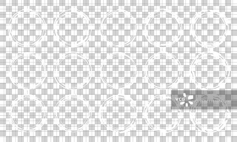 一套科幻白色圆形用户界面图片素材