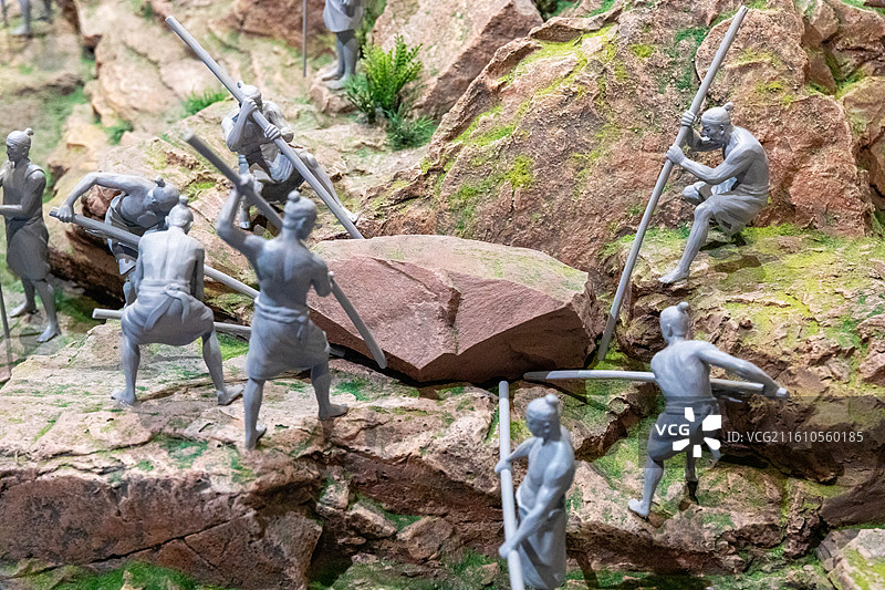 绍兴大禹陵大禹纪念馆大禹治水图片素材