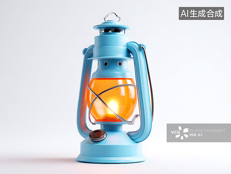 【AI数字艺术】一把彩色油灯图片素材