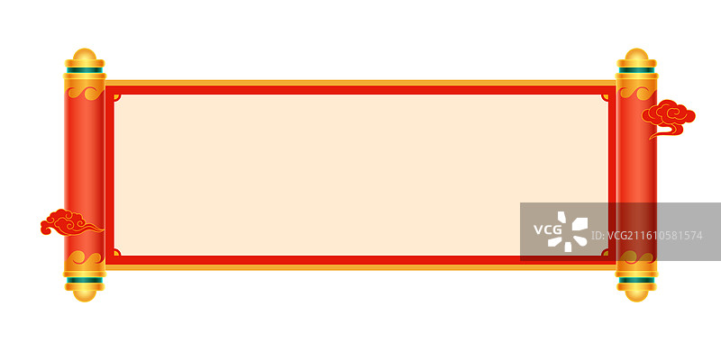 中国风卷轴画图片素材