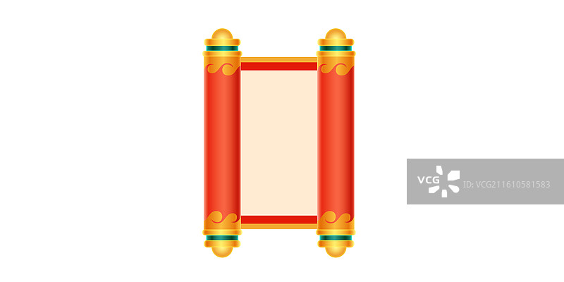 中国风卷轴画图片素材