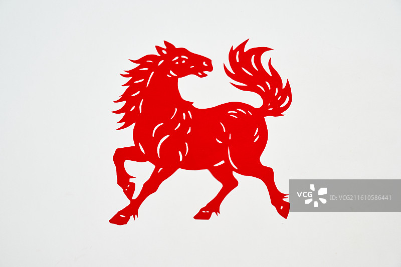 马年剪纸素材图片素材