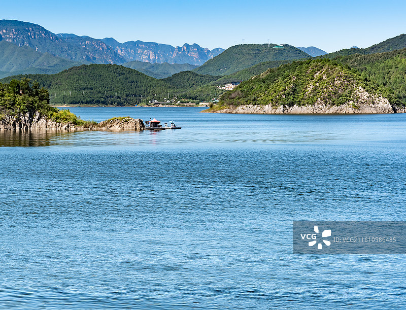 夏天度假胜地北京平谷金海湖图片素材
