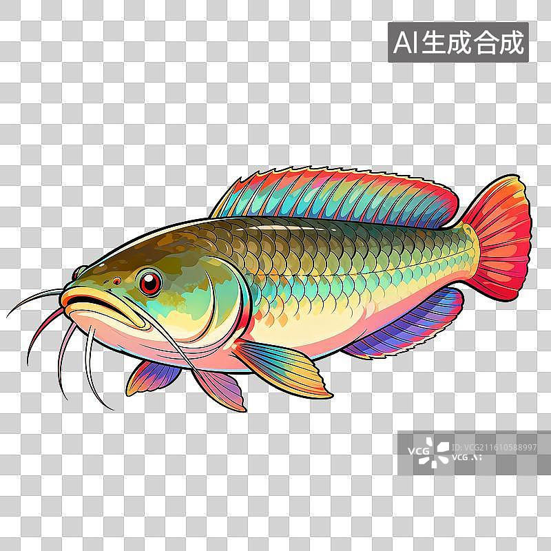 【AI数字艺术】巨舌骨鱼图片素材