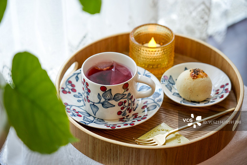 窗边的下午茶图片素材