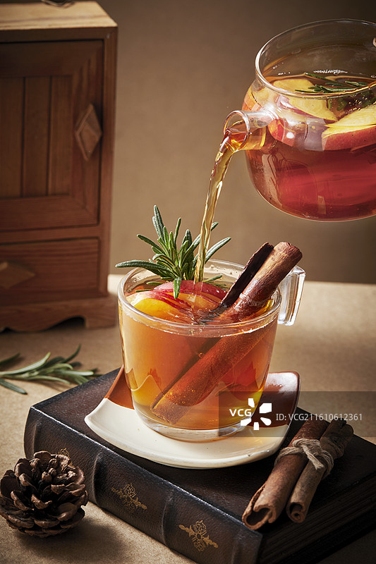 冬季热饮 苹果肉桂茶图片素材