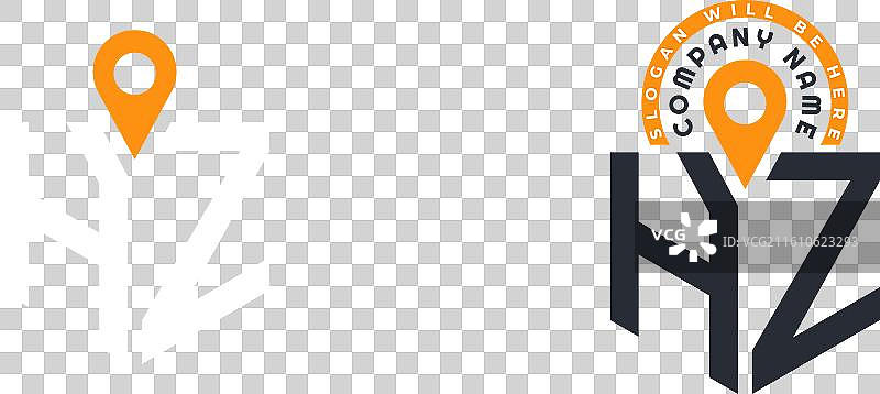 hz 地点 logo 组合 字母 hz logo 双图标图片素材