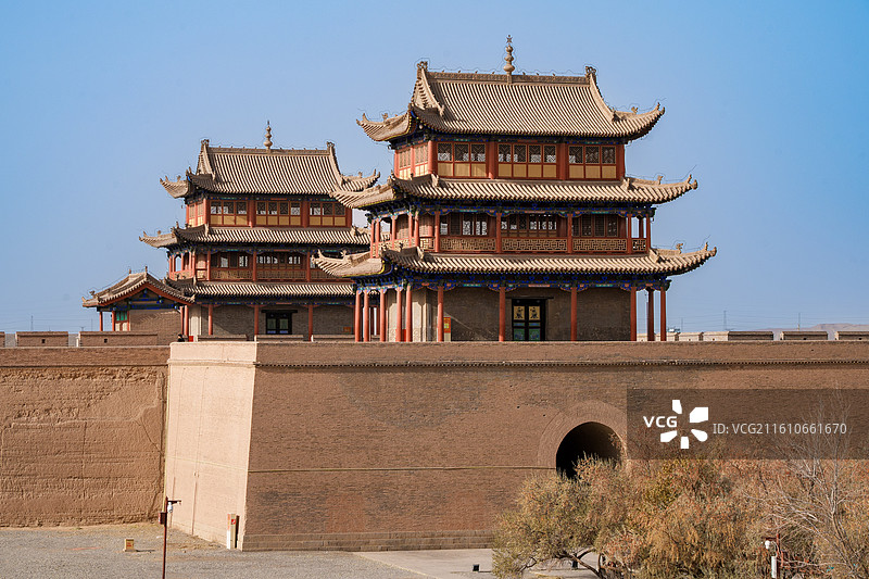 嘉峪关 城楼门图片素材