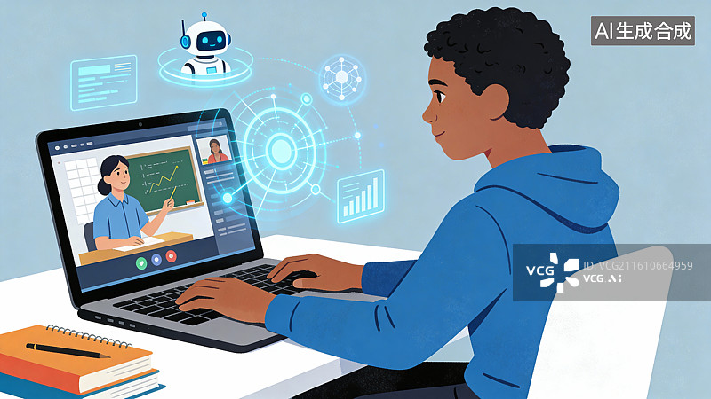 【AI数字艺术】科技网络课程图片素材