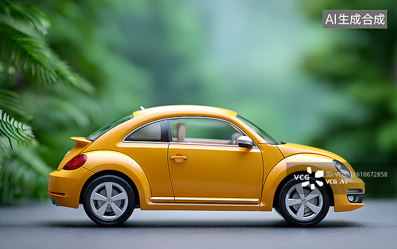 【AI数字艺术】公路上一辆小汽车图片素材