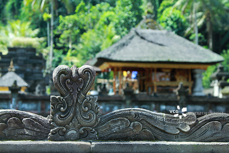 巴厘岛的火山与神庙图片素材