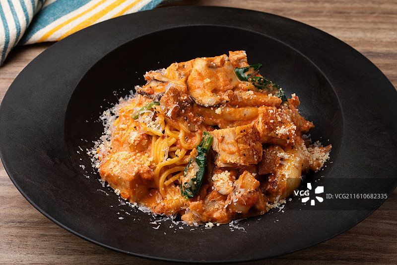 鸡肉意大利面图片素材