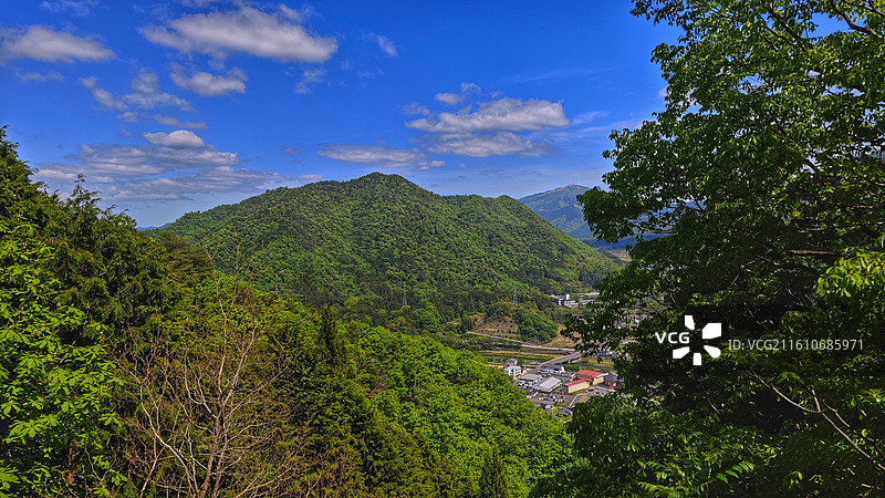 日本兵库县竹田遗迹是建于 1443 年左右的山城，别名虎卧城，因常现云海被称为 “天空之城”图片素材
