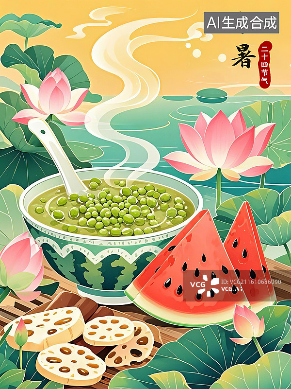 【AI数字艺术】小暑图片素材