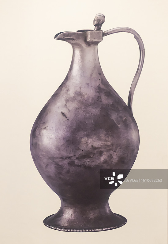 唐 粟特式银胡瓶 南京博物院图片素材