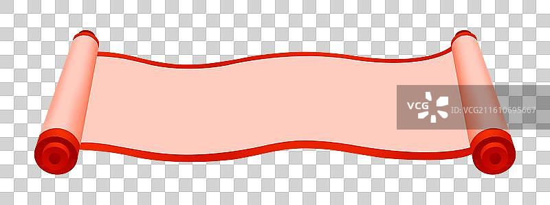 中国风红色卷轴山水插画，春节新年年货节传统节日中国文化，历史古籍文化典故传统文化传承历史人文地理图片素材