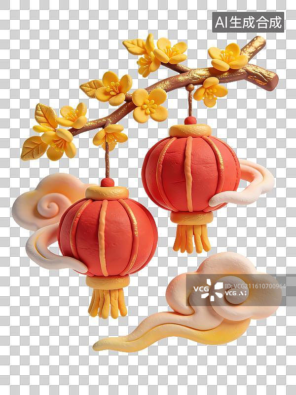 【AI数字艺术】3D粘土国风图片素材