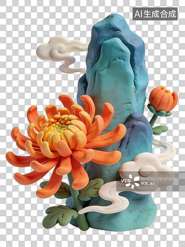 【AI数字艺术】3D粘土国风图片素材