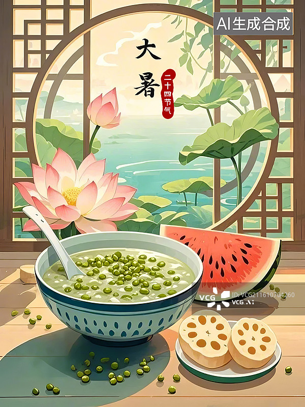 【AI数字艺术】大暑图片素材