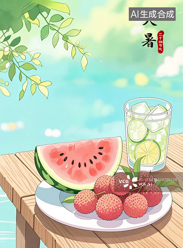 【AI数字艺术】大暑图片素材