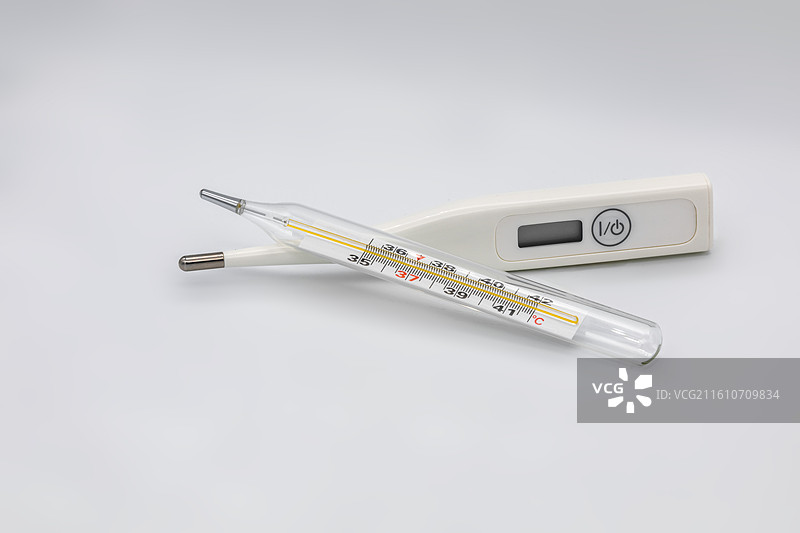 温度计，水银温度计，电子温度计，量体温，发烧感冒，水银，汞图片素材