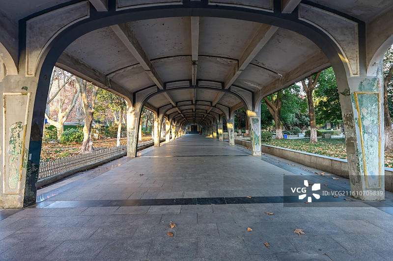 中国最文艺的火车站：南京浦口火车站的复古长廊图片素材