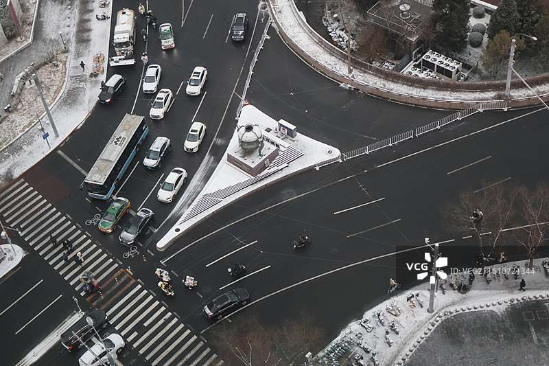 俯瞰北京东二环东直门桥枢纽风光图片素材