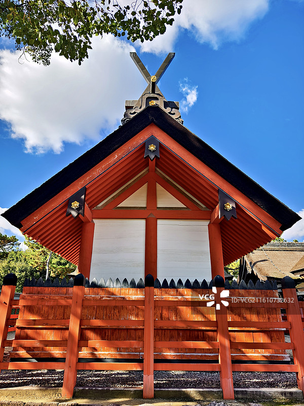 日本大阪府大阪市，住吉大社第四本宫图片素材