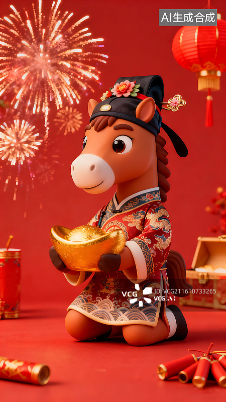 【AI数字艺术】2026年马年国风海报图片素材