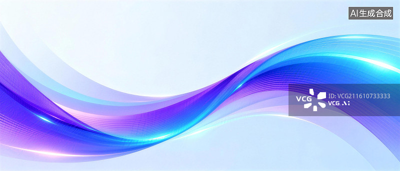 【AI数字艺术】简约蓝色抽象波浪年会计划书科技盛典宣传活动背景壁纸图片素材