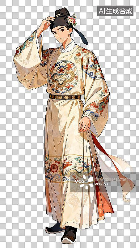 【AI数字艺术】古装汉服男人图片素材