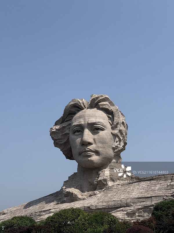 长沙橘子洲头毛主席像图片素材