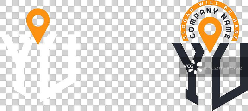 yu地点logo组合字母yulogo双图标图片素材