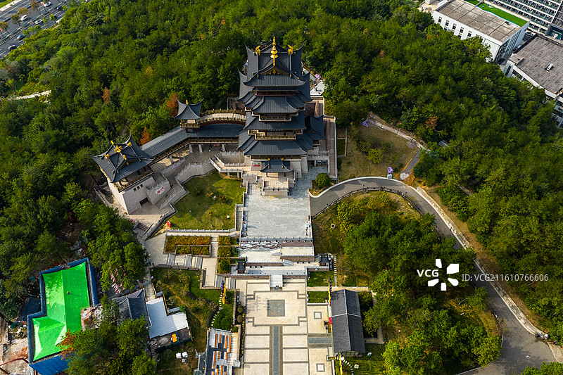 浙江义乌市鸡鸣阁图片素材