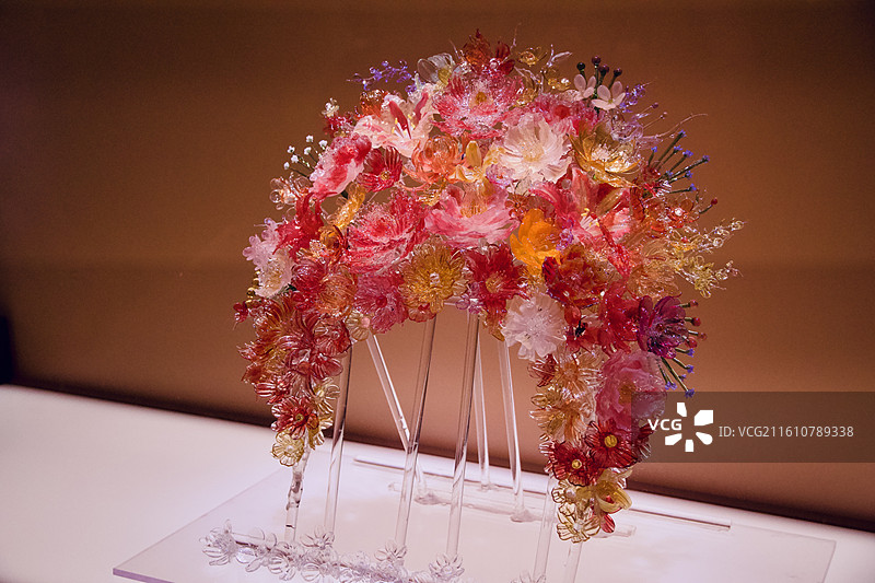 中国国家博物馆琉璃盏琉璃花冠图片素材