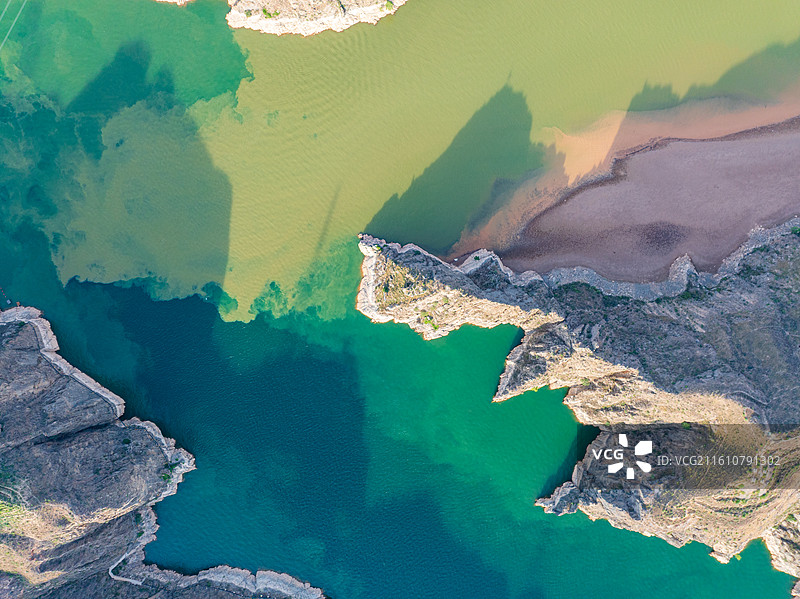 临夏刘家峡黄洮交汇观景平台图片素材