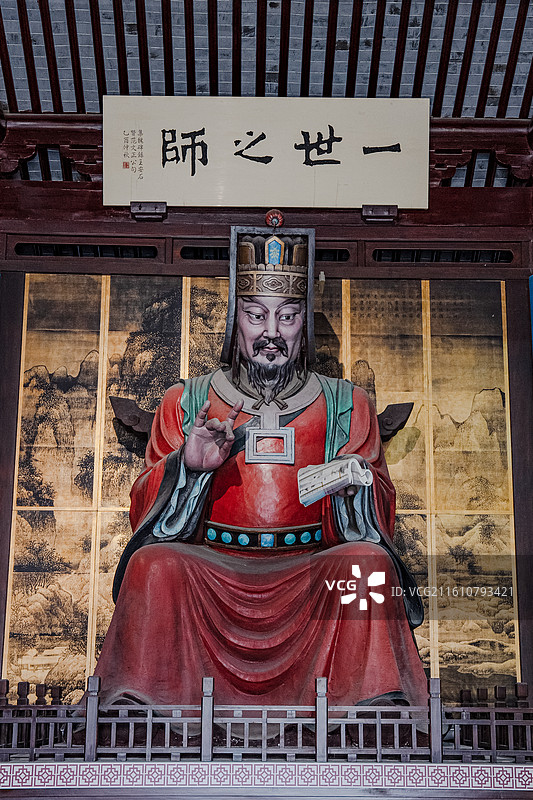 苏州文庙 明伦堂 范仲淹像图片素材