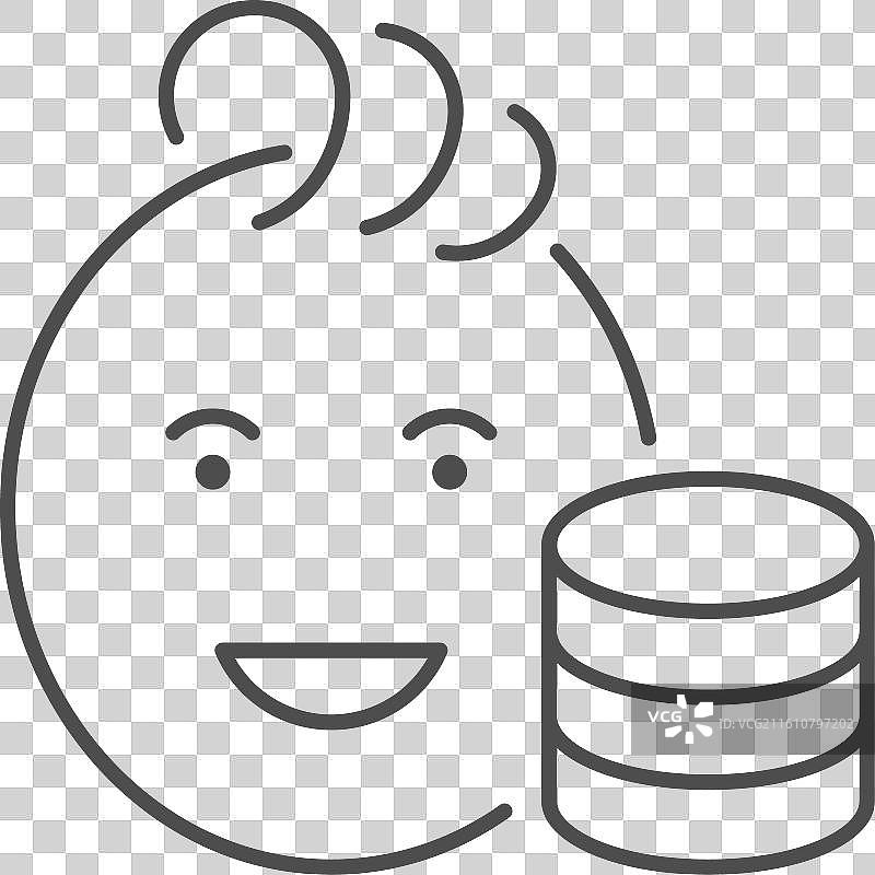 婴儿赡养费线条图标图片素材