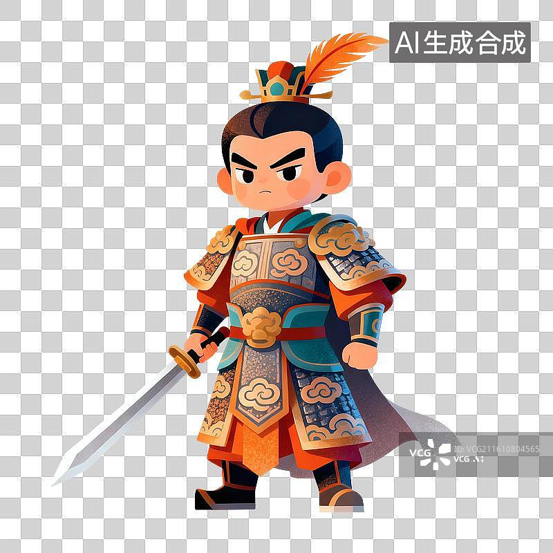 【AI数字艺术】武将人物插画图片素材