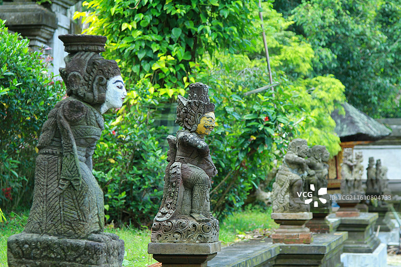 巴厘岛的火山与神庙图片素材