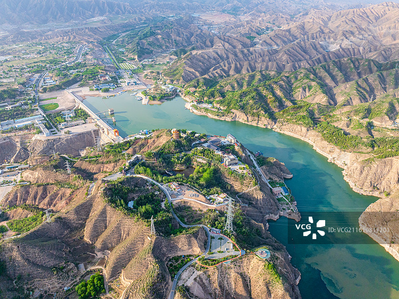 甘肃临夏永靖黄洮交汇观景平台图片素材