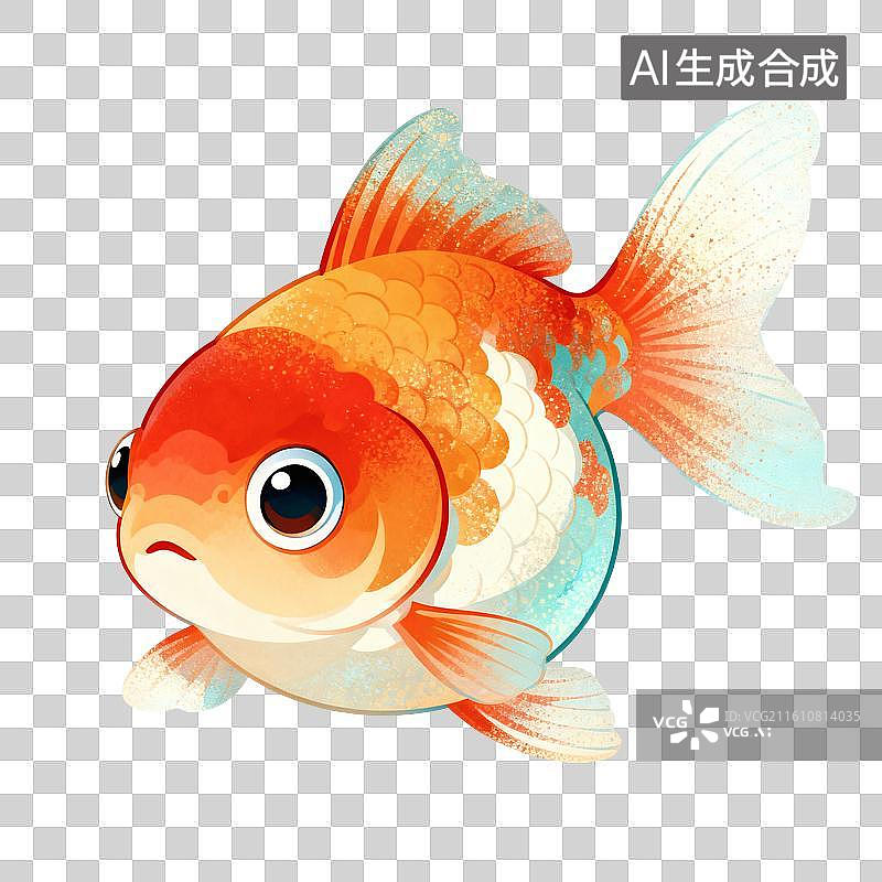 【AI数字艺术】金鱼插画图片素材