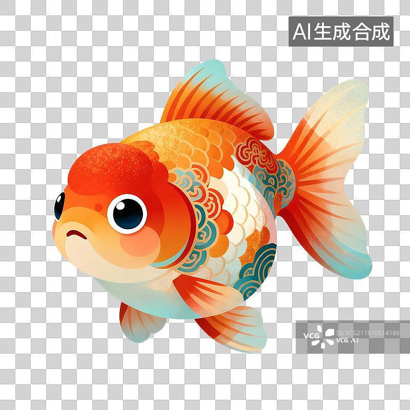 【AI数字艺术】金鱼插画图片素材