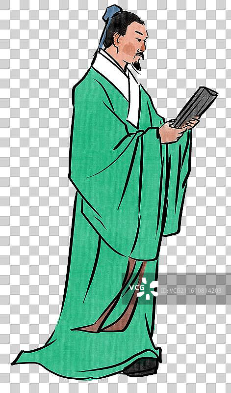 中国风新中式古风古典传统文化古装古人古代古时候神话人物国学经典插画图片素材