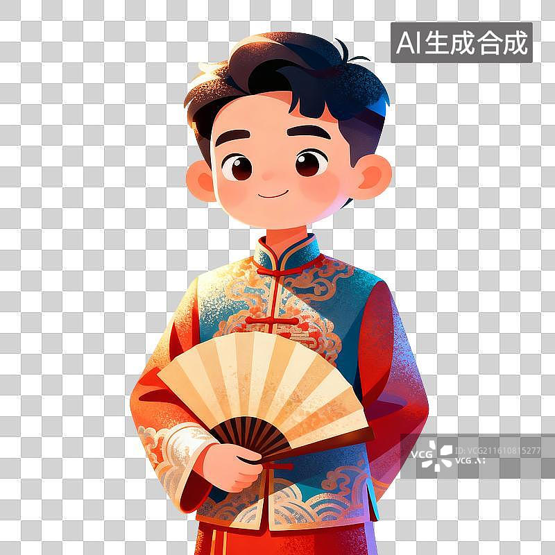 【AI数字艺术】新郎官人物插画图片素材