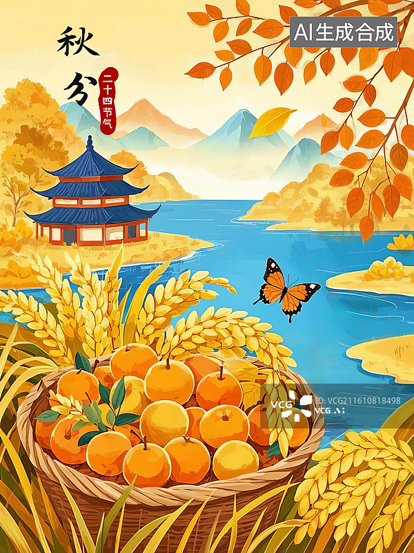 【AI数字艺术】秋分图片素材