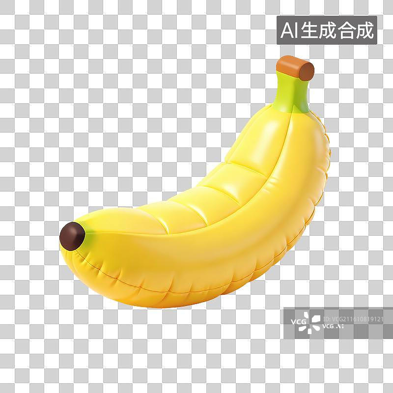 【AI数字艺术】黄色的香蕉插画图片素材