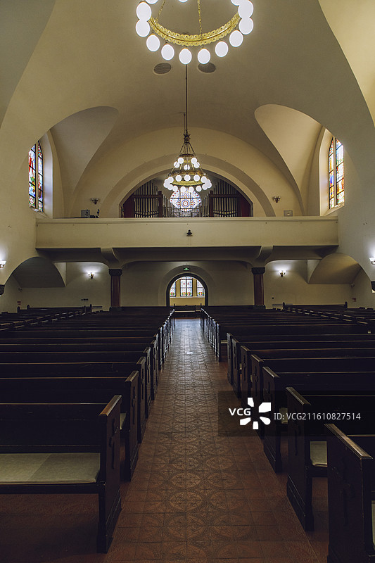 青岛基督教堂室内图片素材