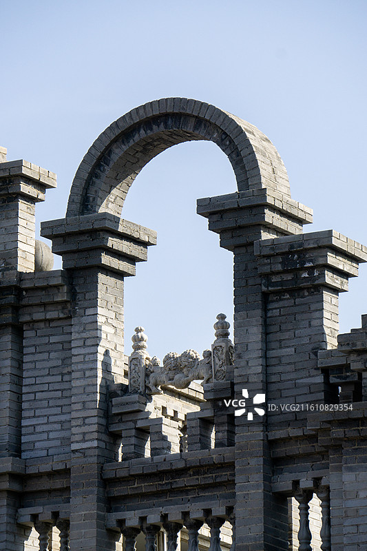 河南商丘虞城大虞春秋文化园民国建筑和西方建筑图片素材