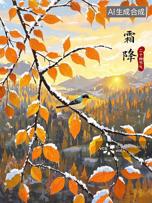 【AI数字艺术】霜降图片素材